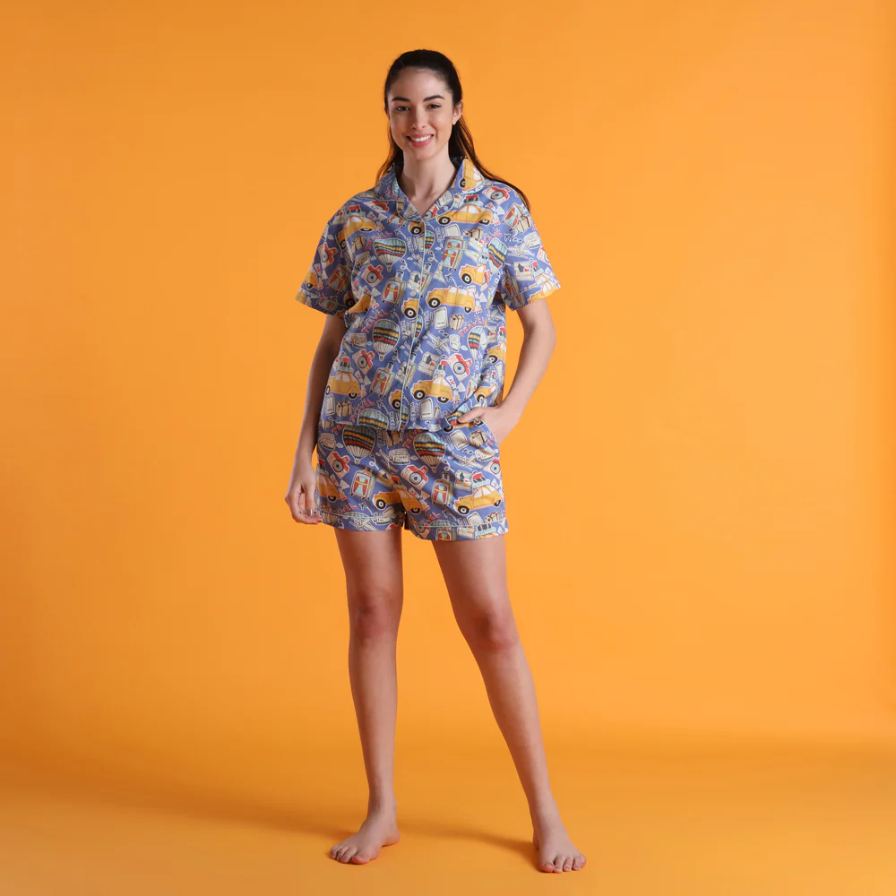 Around the World Shorts PJ Set - Image 8