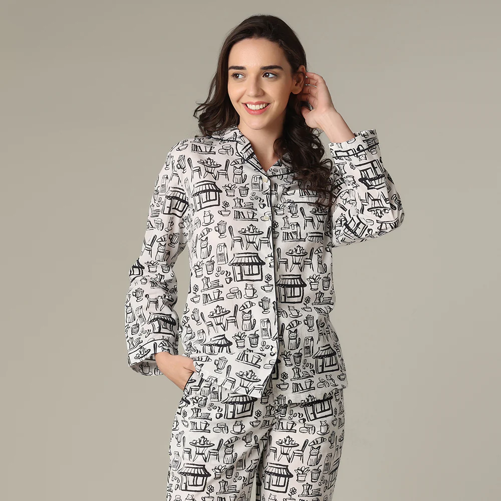 Cat Cafe PJ Set