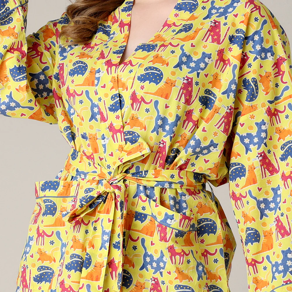 Cat Lover Short Robe - Image 2