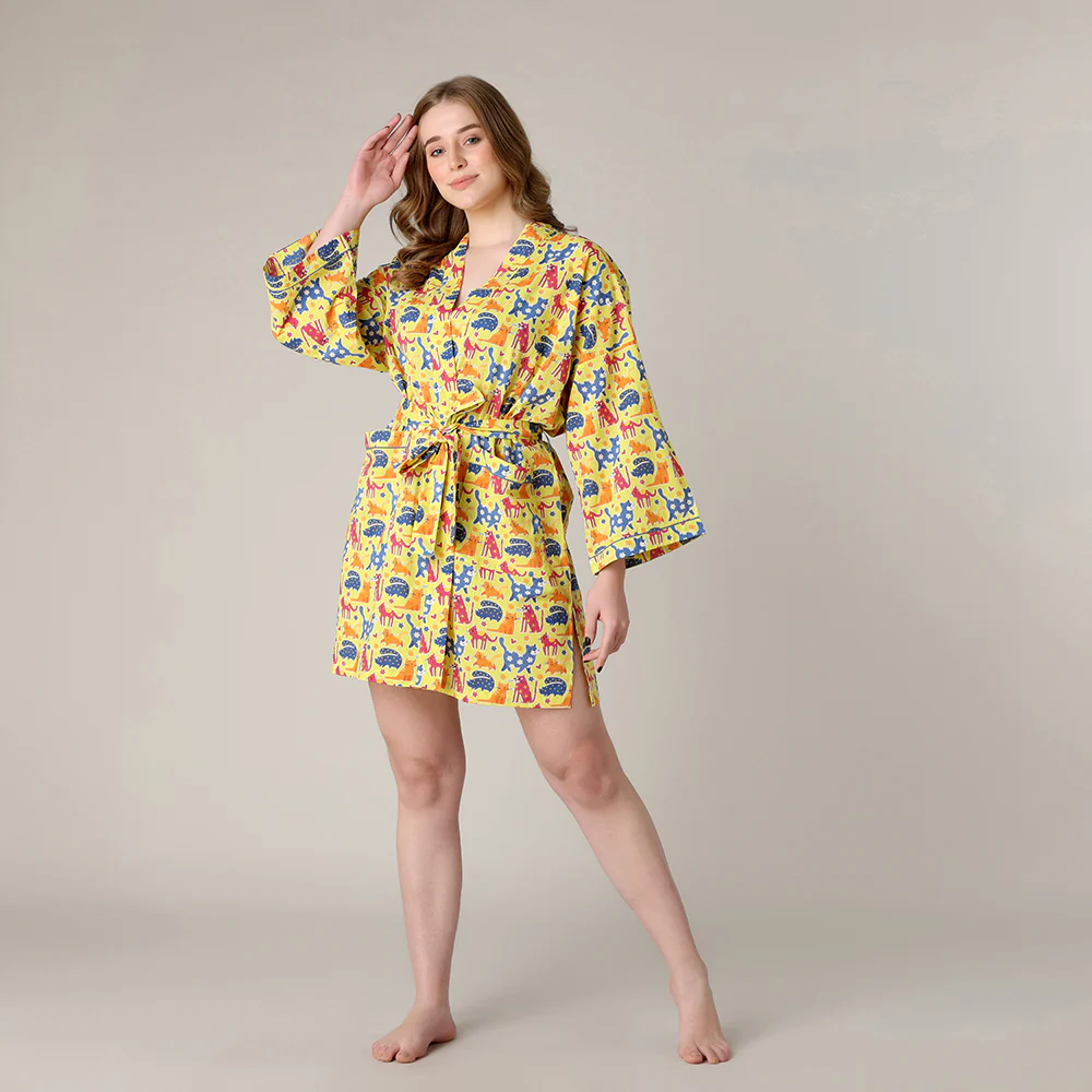 Cat Lover Short Robe - Image 3