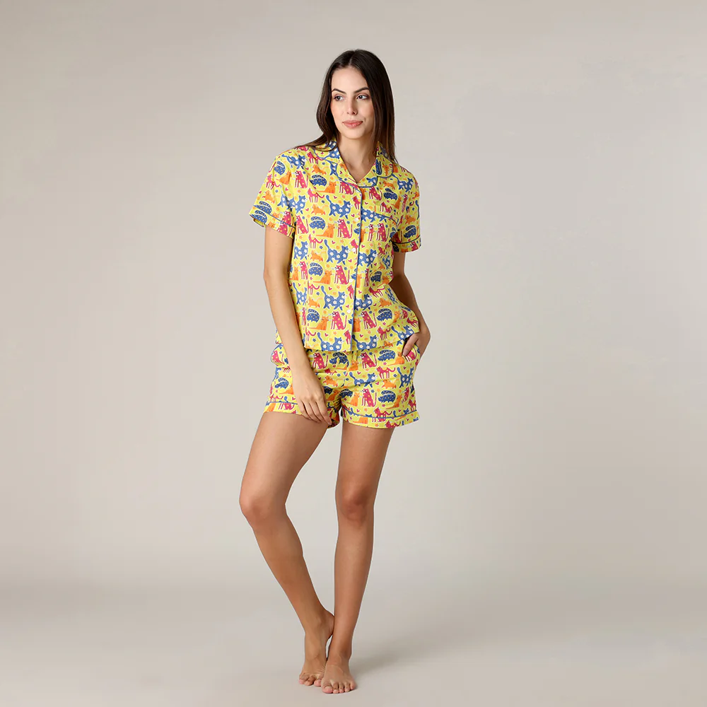 Cat Lover Shorts PJ Set - Image 4