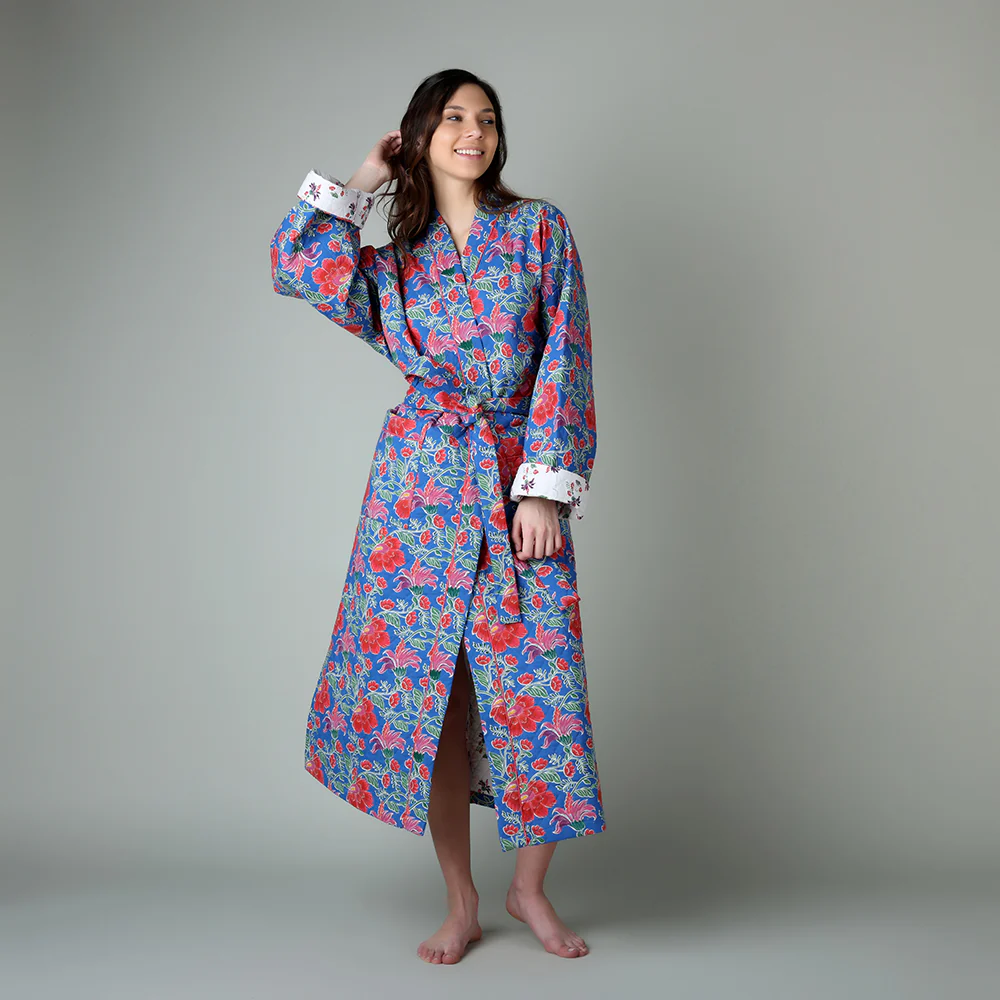 Clarence Indigo Quilted Robe - Image 3