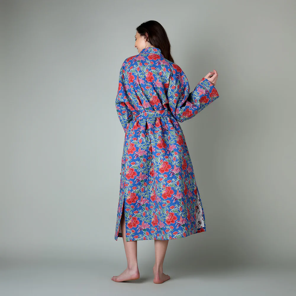 Clarence Indigo Quilted Robe - Image 5