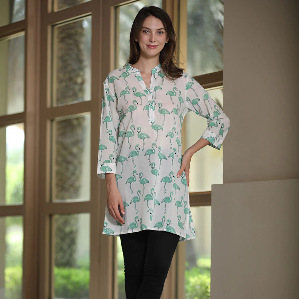 Flamingo Turquoise, Tunic - Image 2