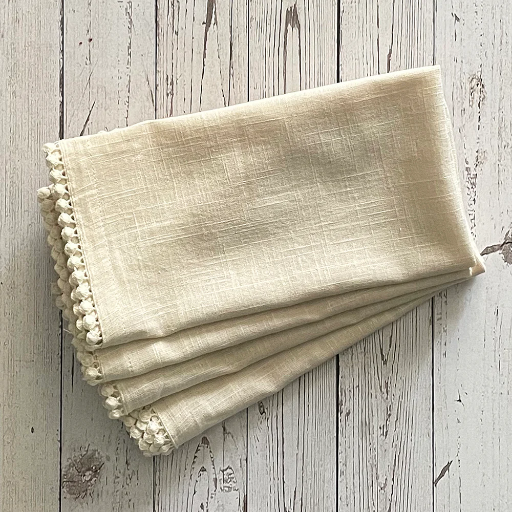 Lace Napkin S/4 Ivory - Image 2