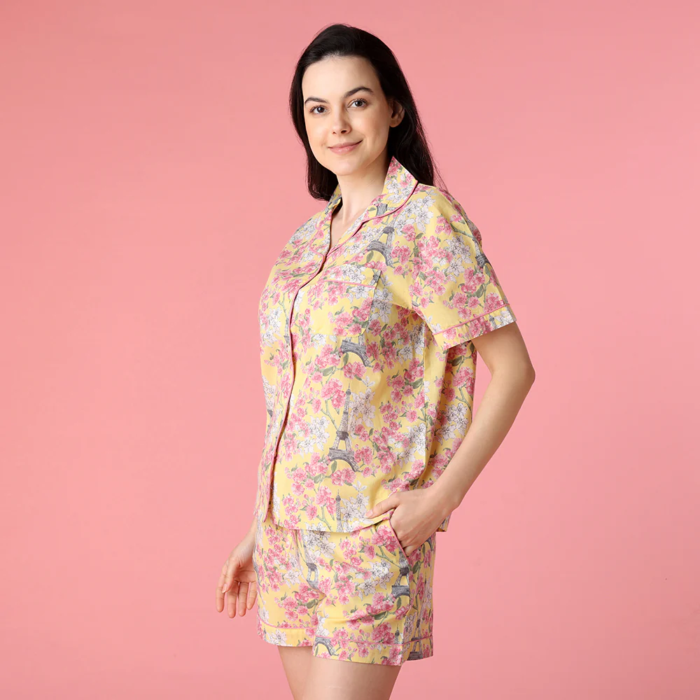 Paris Shorts PJ Set