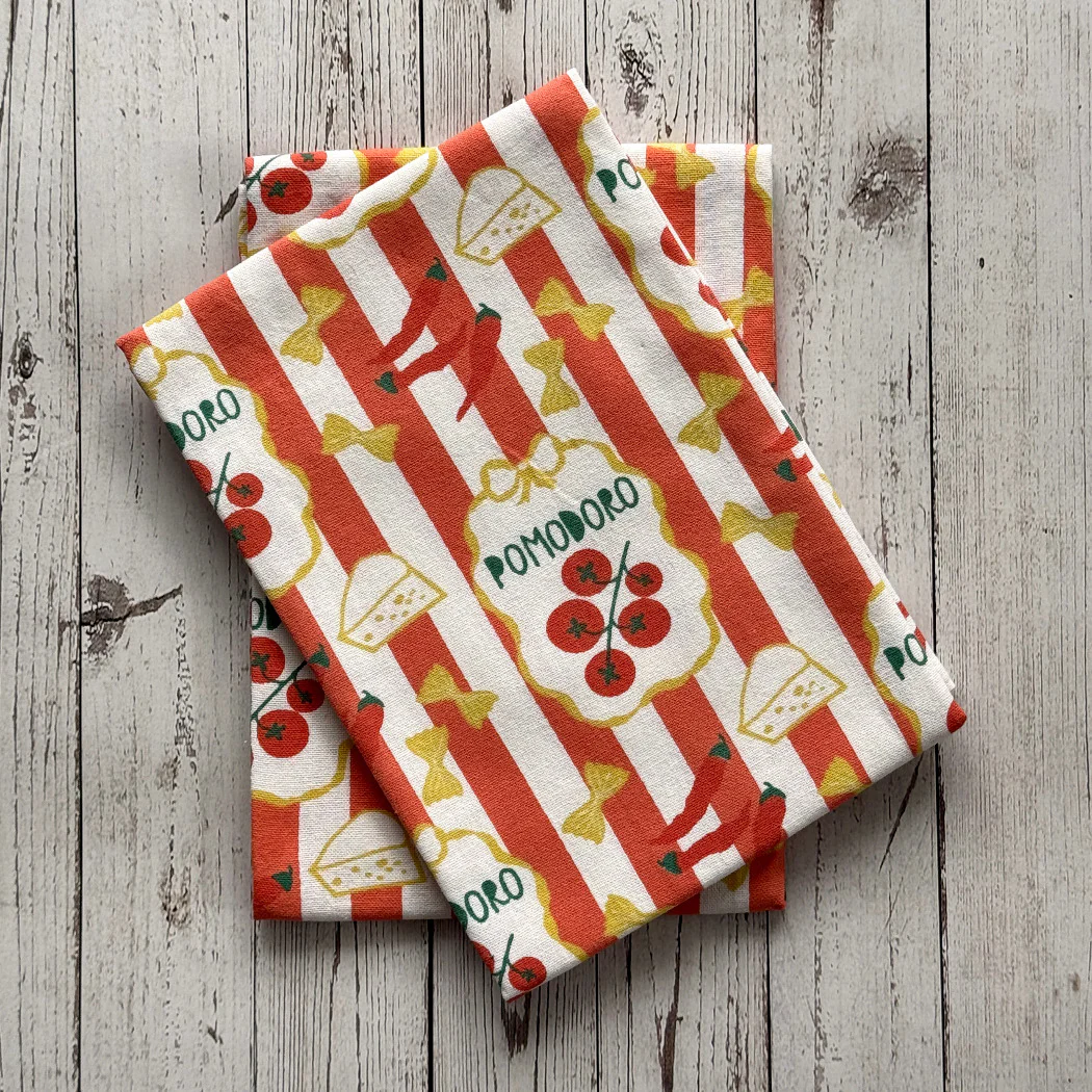 Pasta Pomodoro Printed Kitchen Towel S/2 - Image 2
