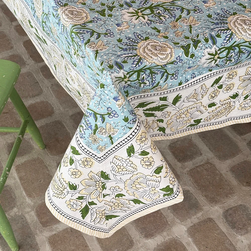 Sophie Aqua Tablecloth - Image 2