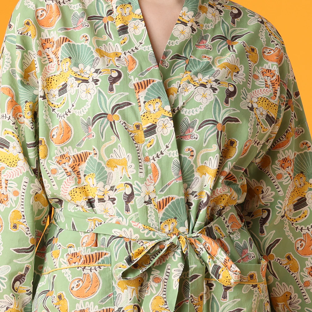 Tropical Jungle Short Robe - Image 2