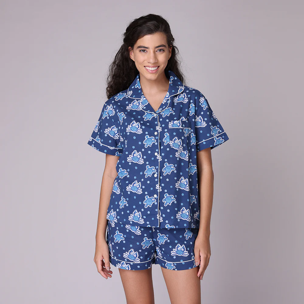 Turtle & Crab Shorts PJ Set
